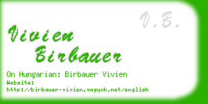 vivien birbauer business card